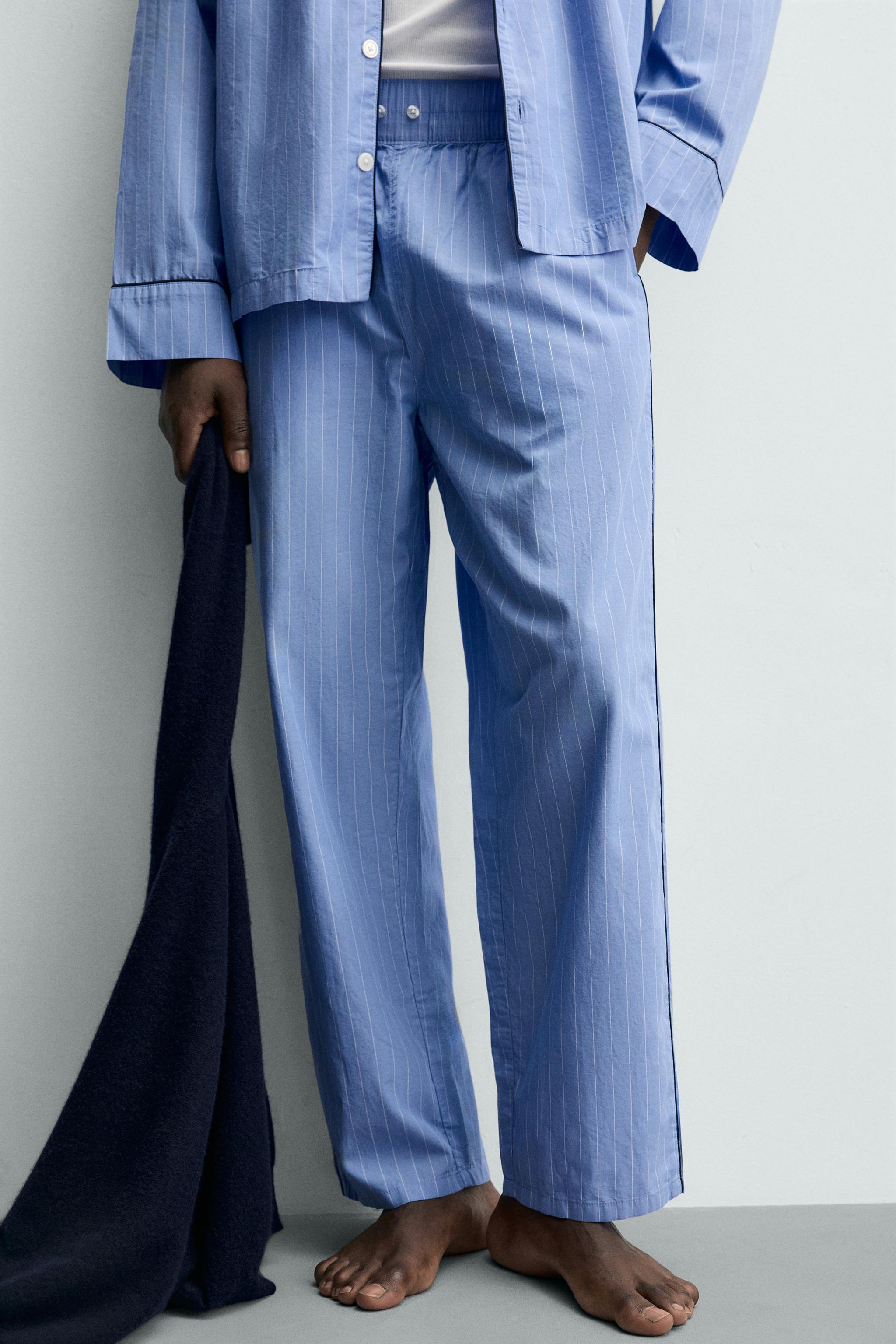 PAJAMA SET WITH CONTRAST PIPING